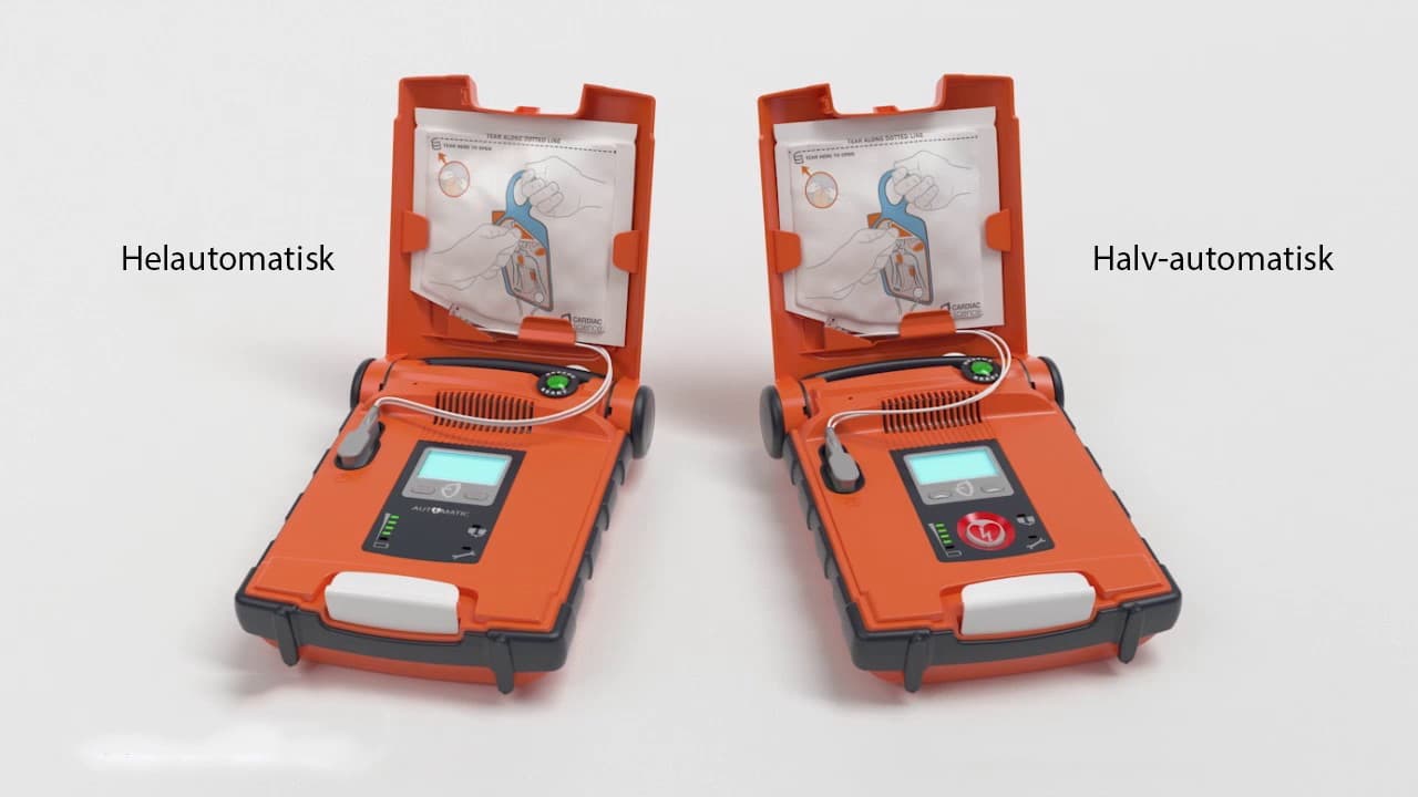 Halvautomatisk eller helautomatisk hjertestarter. Hva er forskjellen?