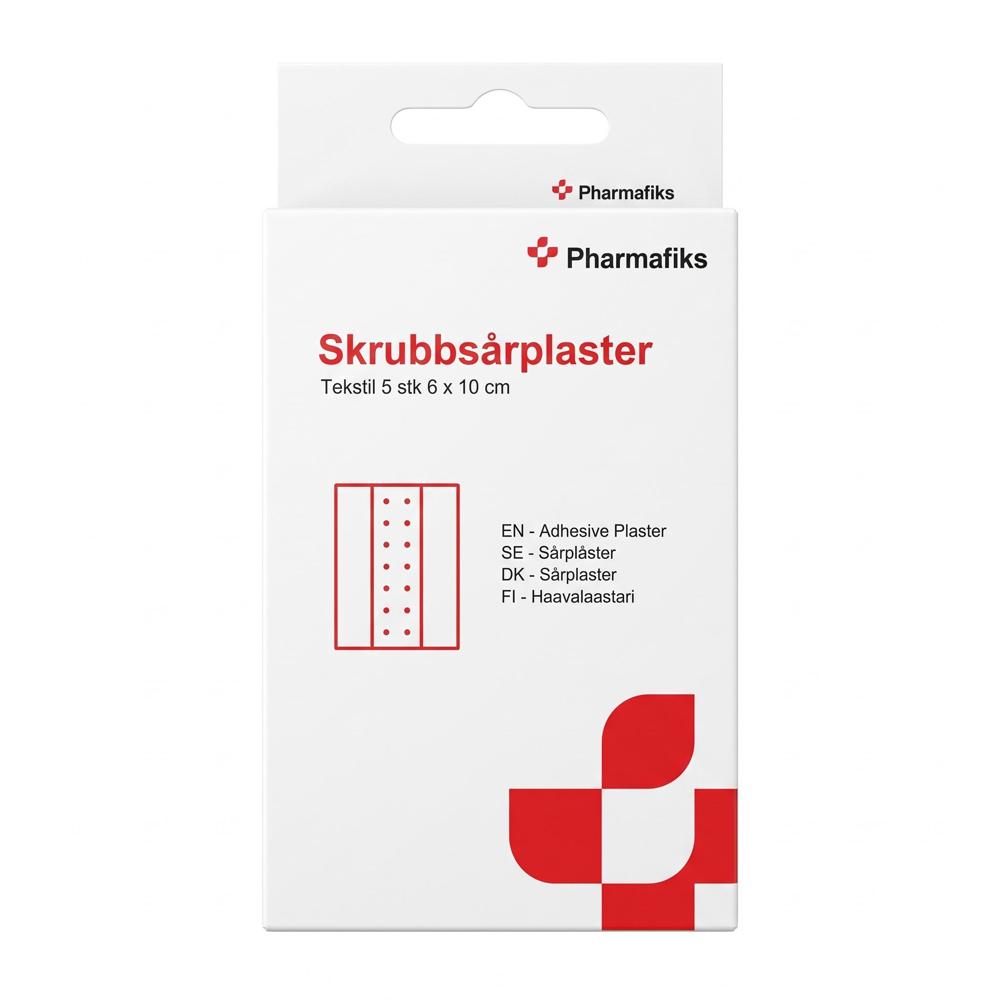 FM808020 ∙ Pharmafiks skrubbsårplaster tekstil 6 x 10 cm 5 stk (1).jpg