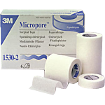 Medisinsk tape 3M Micropore 2,5cmx9m u/dispenser 12stk